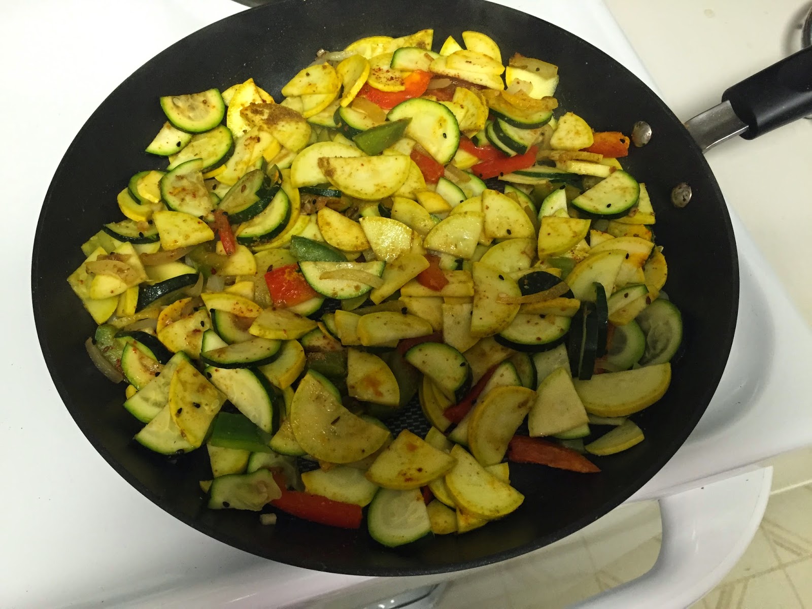 Queen of my kitchen Zucchini Squash Stir Fry with Indian Spices